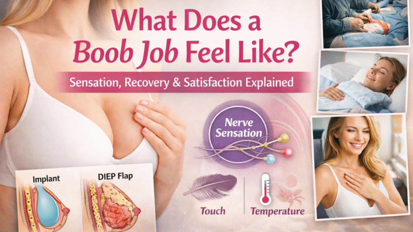 What does a boob job feel like